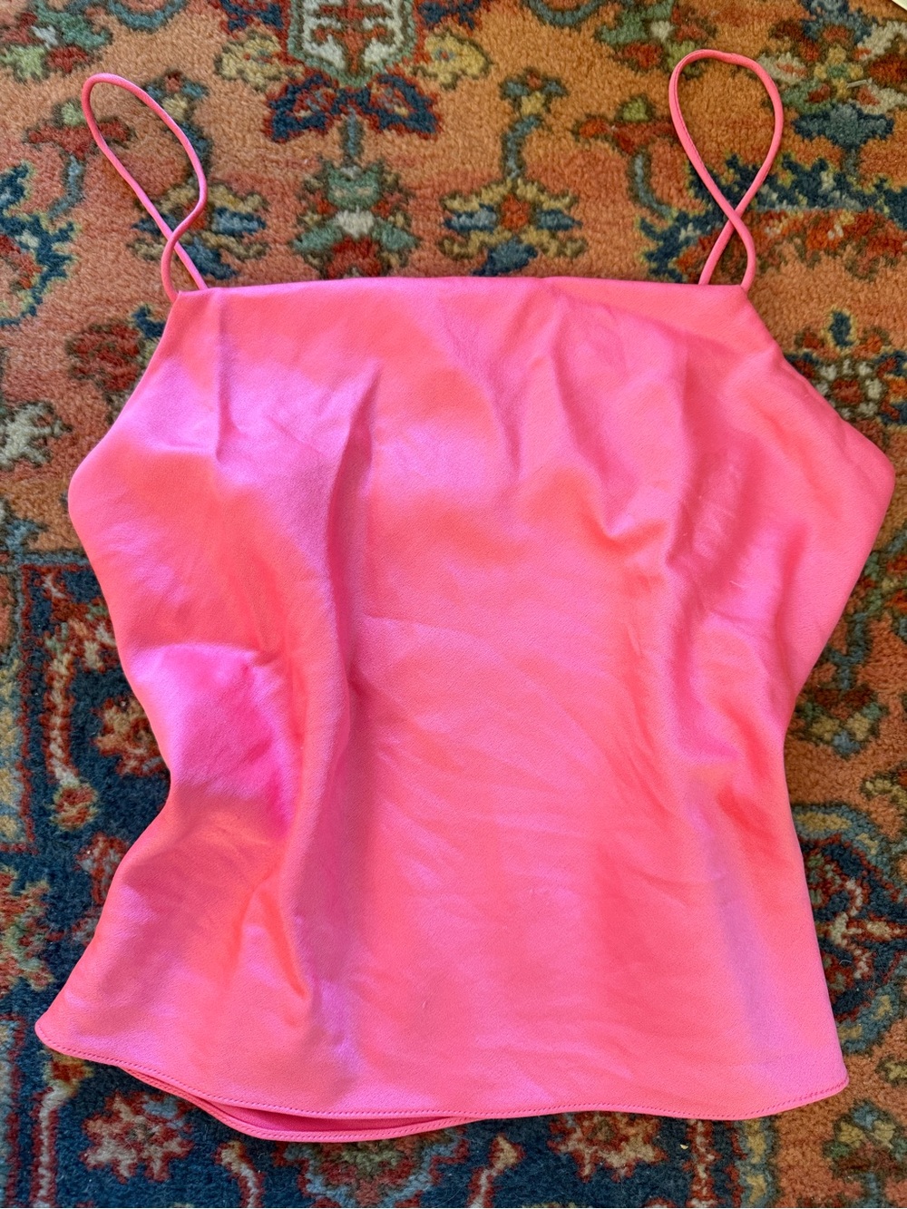 Alice + Olivia Hot Pink Spaghetti-Strap Cami Top